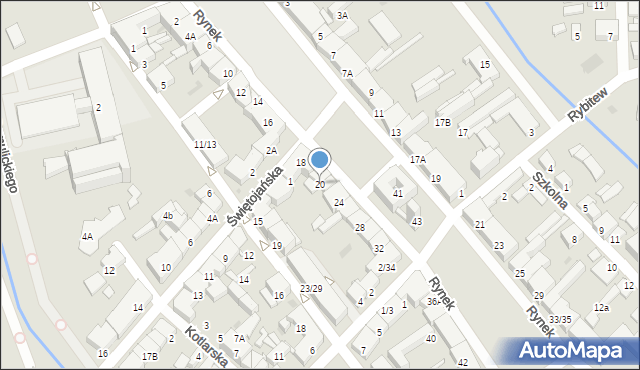 Pułtusk, Rynek, 20, mapa Pułtusk