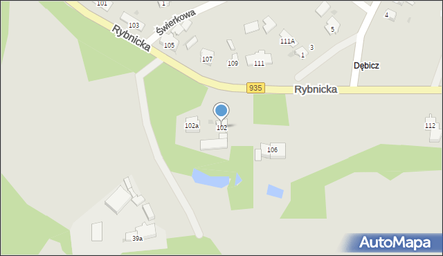 Racibórz, Rybnicka, 102, mapa Racibórz