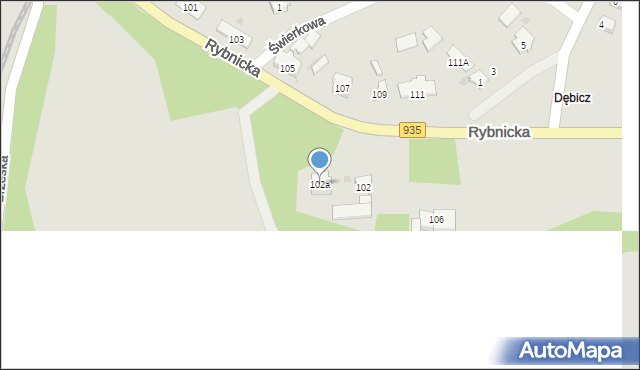 Racibórz, Rybnicka, 102a, mapa Racibórz