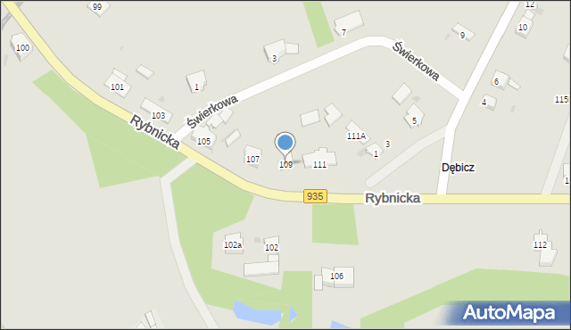 Racibórz, Rybnicka, 109, mapa Racibórz