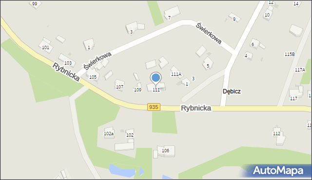 Racibórz, Rybnicka, 111, mapa Racibórz