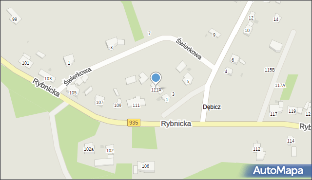 Racibórz, Rybnicka, 111A, mapa Racibórz