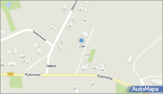 Racibórz, Rybnicka, 115B, mapa Racibórz