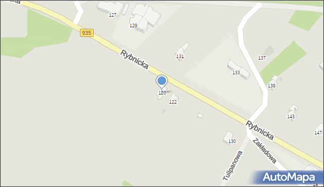 Racibórz, Rybnicka, 120, mapa Racibórz