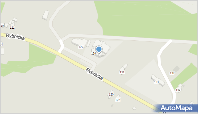 Racibórz, Rybnicka, 129a, mapa Racibórz