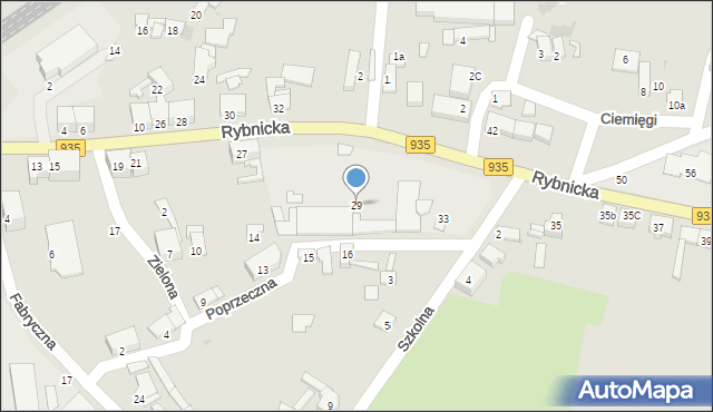 Racibórz, Rybnicka, 29, mapa Racibórz