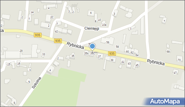 Racibórz, Rybnicka, 35C, mapa Racibórz