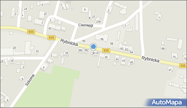 Racibórz, Rybnicka, 37, mapa Racibórz