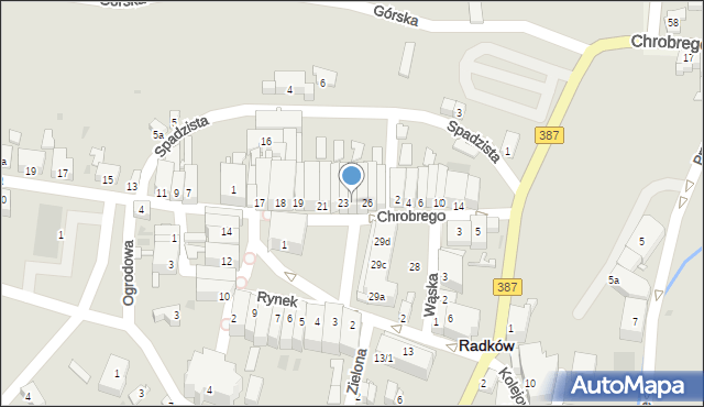 Radków, Rynek, 24, mapa Radków