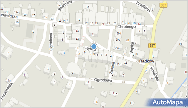 Radków, Rynek, 6, mapa Radków