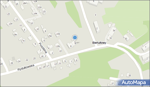 Radlin, Rydułtowska, 6, mapa Radlin