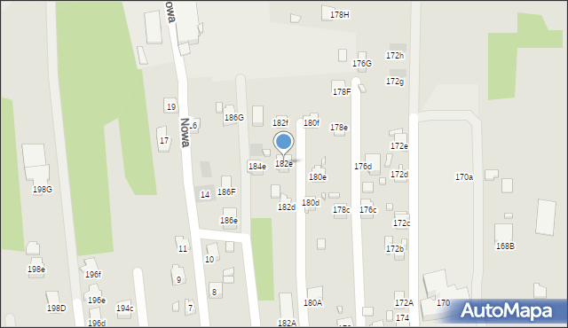 Radlin, Rymera Józefa, 182e, mapa Radlin