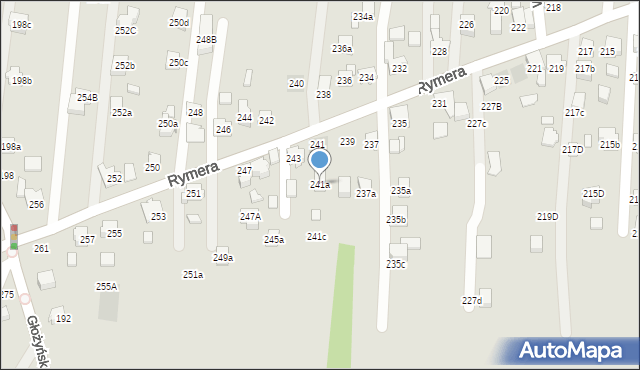 Radlin, Rymera Józefa, 241a, mapa Radlin