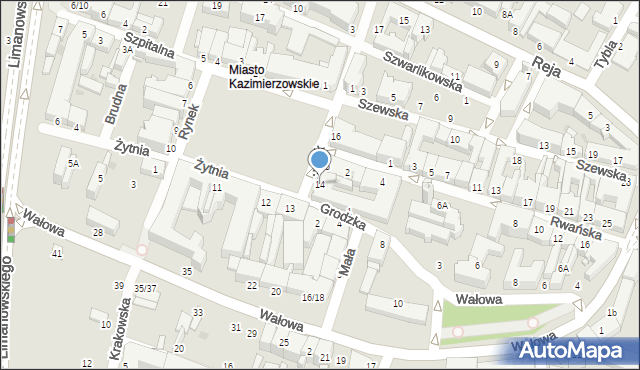 Radom, Rynek, 14, mapa Radomia