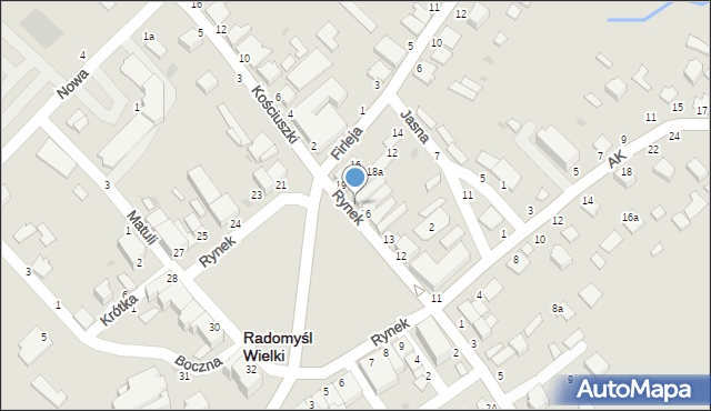 Radomyśl Wielki, Rynek, 17, mapa Radomyśl Wielki