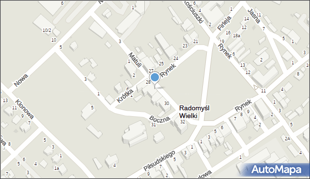 Radomyśl Wielki, Rynek, 29, mapa Radomyśl Wielki