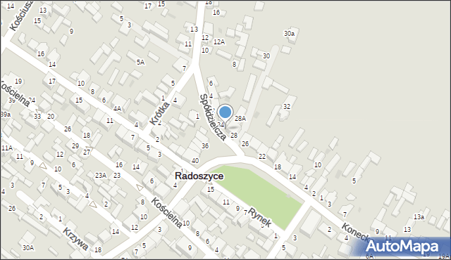 Radoszyce, Rynek, 34A, mapa Radoszyce