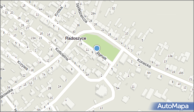 Radoszyce, Rynek, 7A, mapa Radoszyce