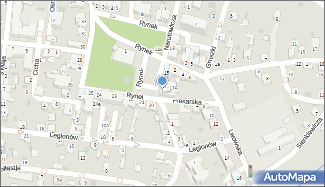 Radymno, Rynek, 19, mapa Radymno