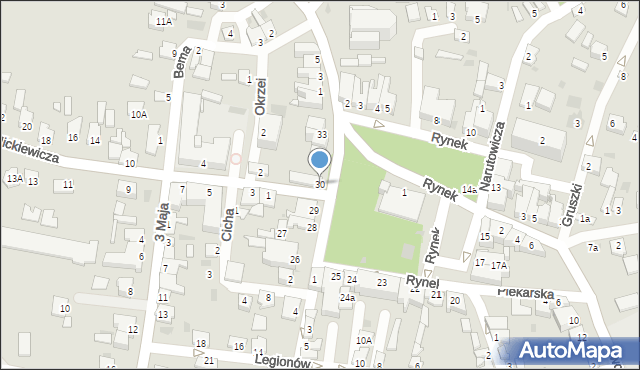 Radymno, Rynek, 30, mapa Radymno