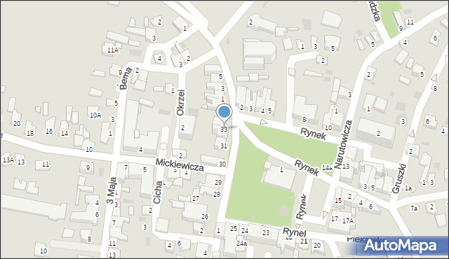 Radymno, Rynek, 33, mapa Radymno