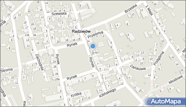 Radziejów, Rynek, 10, mapa Radziejów