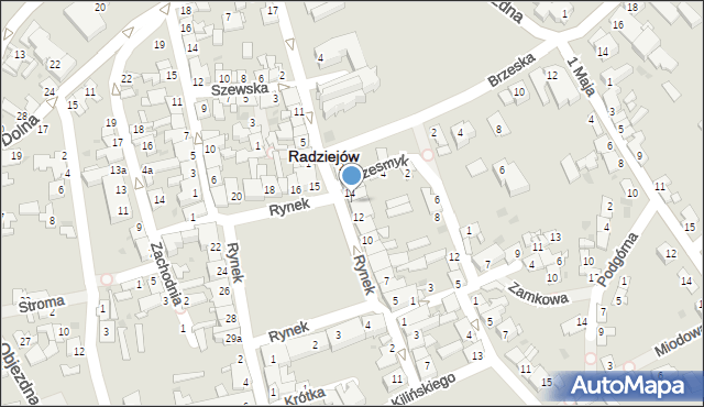 Radziejów, Rynek, 13, mapa Radziejów