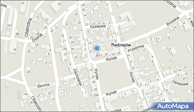 Radziejów, Rynek, 20, mapa Radziejów