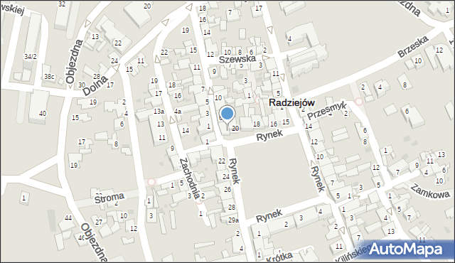 Radziejów, Rynek, 21, mapa Radziejów