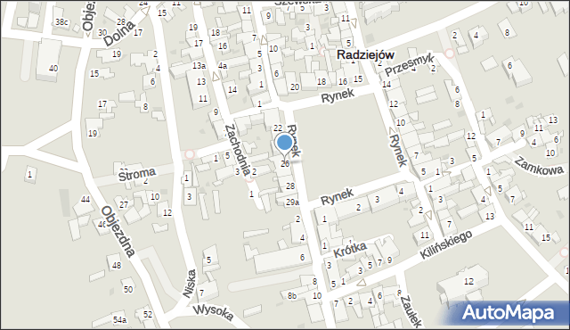 Radziejów, Rynek, 26, mapa Radziejów