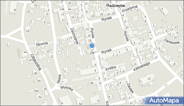 Radziejów, Rynek, 29a, mapa Radziejów