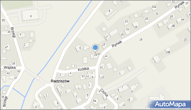 Radziszów, Rynek, 13, mapa Radziszów