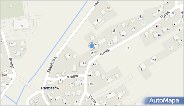 Radziszów, Rynek, 15, mapa Radziszów