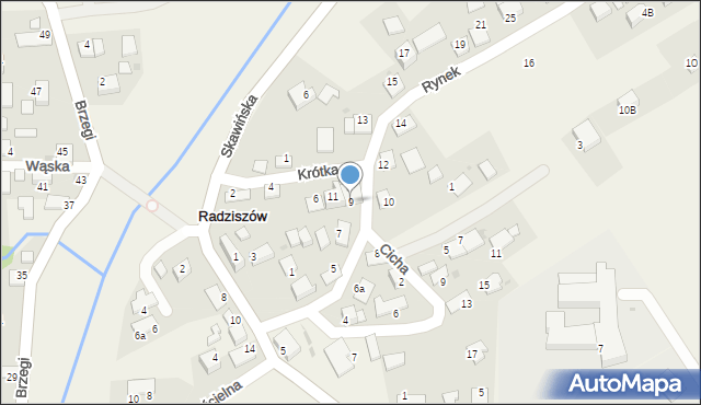 Radziszów, Rynek, 9, mapa Radziszów