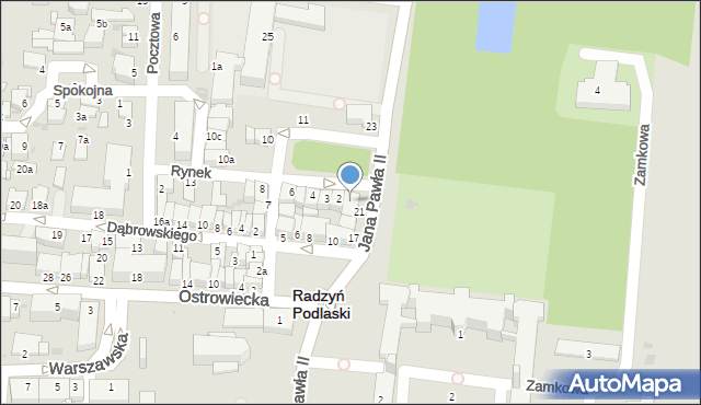 Radzyń Podlaski, Rynek, 1, mapa Radzyń Podlaski