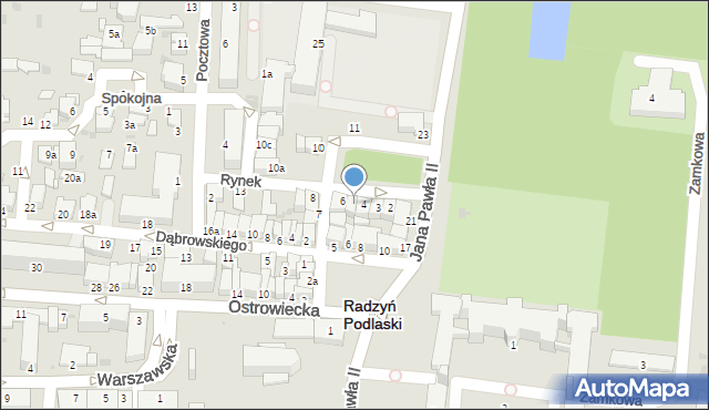 Radzyń Podlaski, Rynek, 5, mapa Radzyń Podlaski