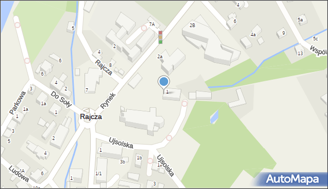 Rajcza, Rynek, 3, mapa Rajcza