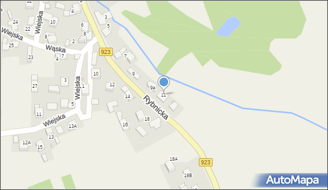 Raszczyce, Rybnicka, 11, mapa Raszczyce