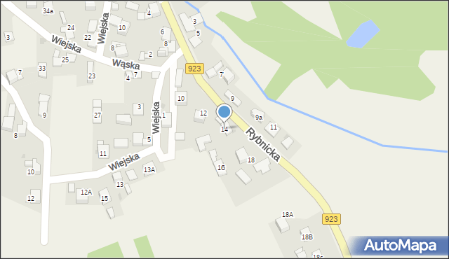 Raszczyce, Rybnicka, 14, mapa Raszczyce