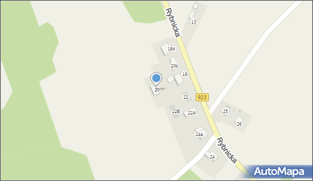 Raszczyce, Rybnicka, 20, mapa Raszczyce