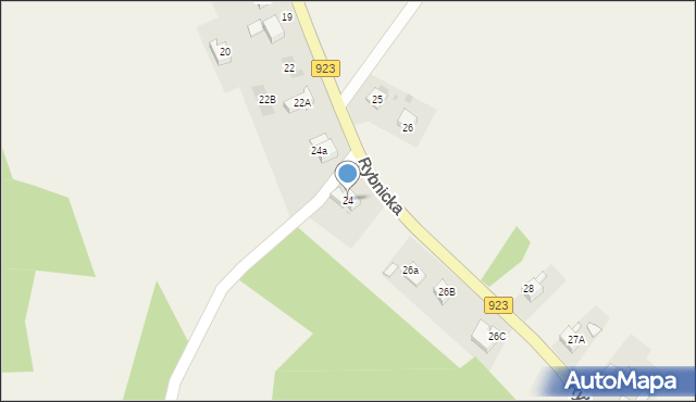 Raszczyce, Rybnicka, 24, mapa Raszczyce