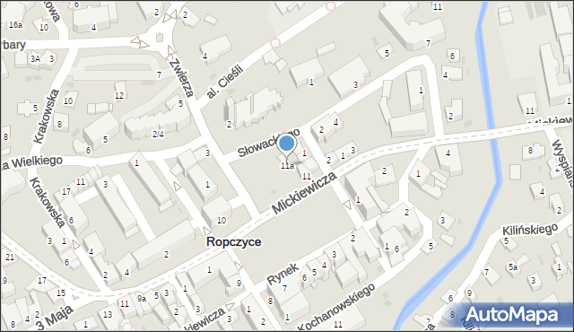 Ropczyce, Rynek, 11a, mapa Ropczyce