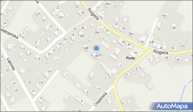 Rudy, Rybnicka, 4A, mapa Rudy