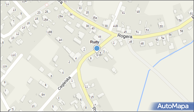 Rudy, Rybnicka, 7, mapa Rudy