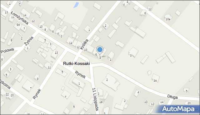 Rutki-Kossaki, Rynek, 4, mapa Rutki-Kossaki