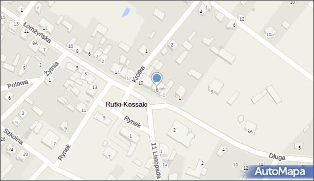 Rutki-Kossaki, Rynek, 6, mapa Rutki-Kossaki