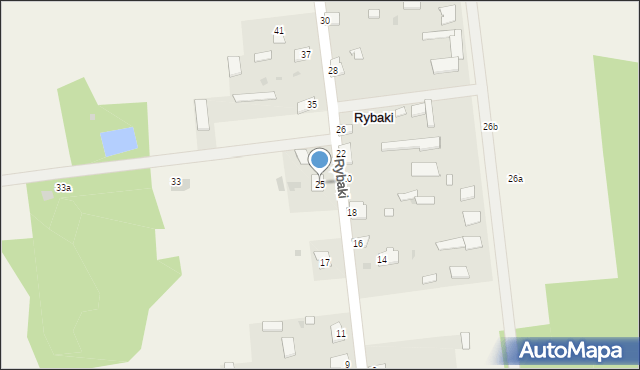 Rybaki, Rybaki, 25, mapa Rybaki