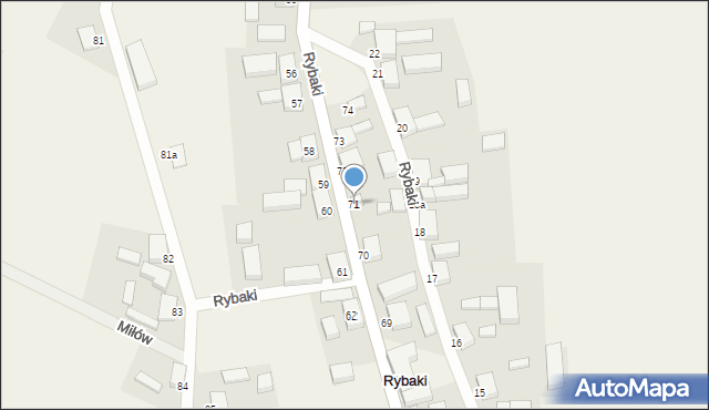 Rybaki, Rybaki, 71, mapa Rybaki