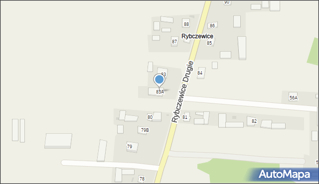 Rybczewice Drugie, Rybczewice Drugie, 83A, mapa Rybczewice Drugie