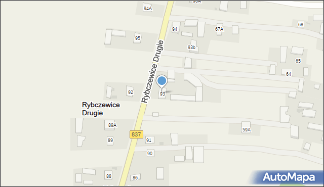 Rybczewice Drugie, Rybczewice Drugie, 93, mapa Rybczewice Drugie